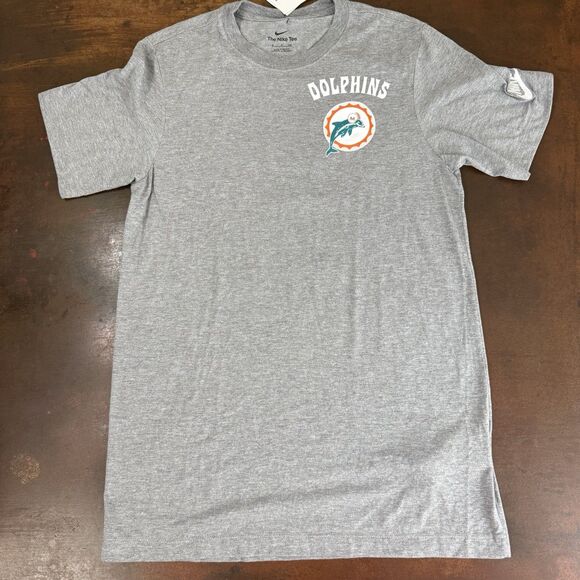 Miami Dolphins Double Sided Tri-Blend tshirt Men’s SmallNFL Nike sportswear NWT - Picture 1 of 12
